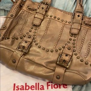 Butter soft leather tote with padded strap